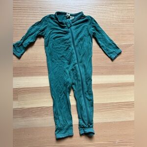 Kyte Baby zipper Romper 0-3m green